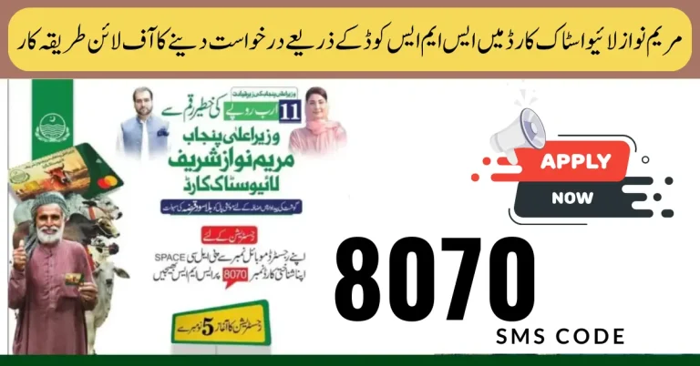 Offline Procedure for Farmers to Apply For Maryam Nawaz Livestock Card Using 8070 SMS Code